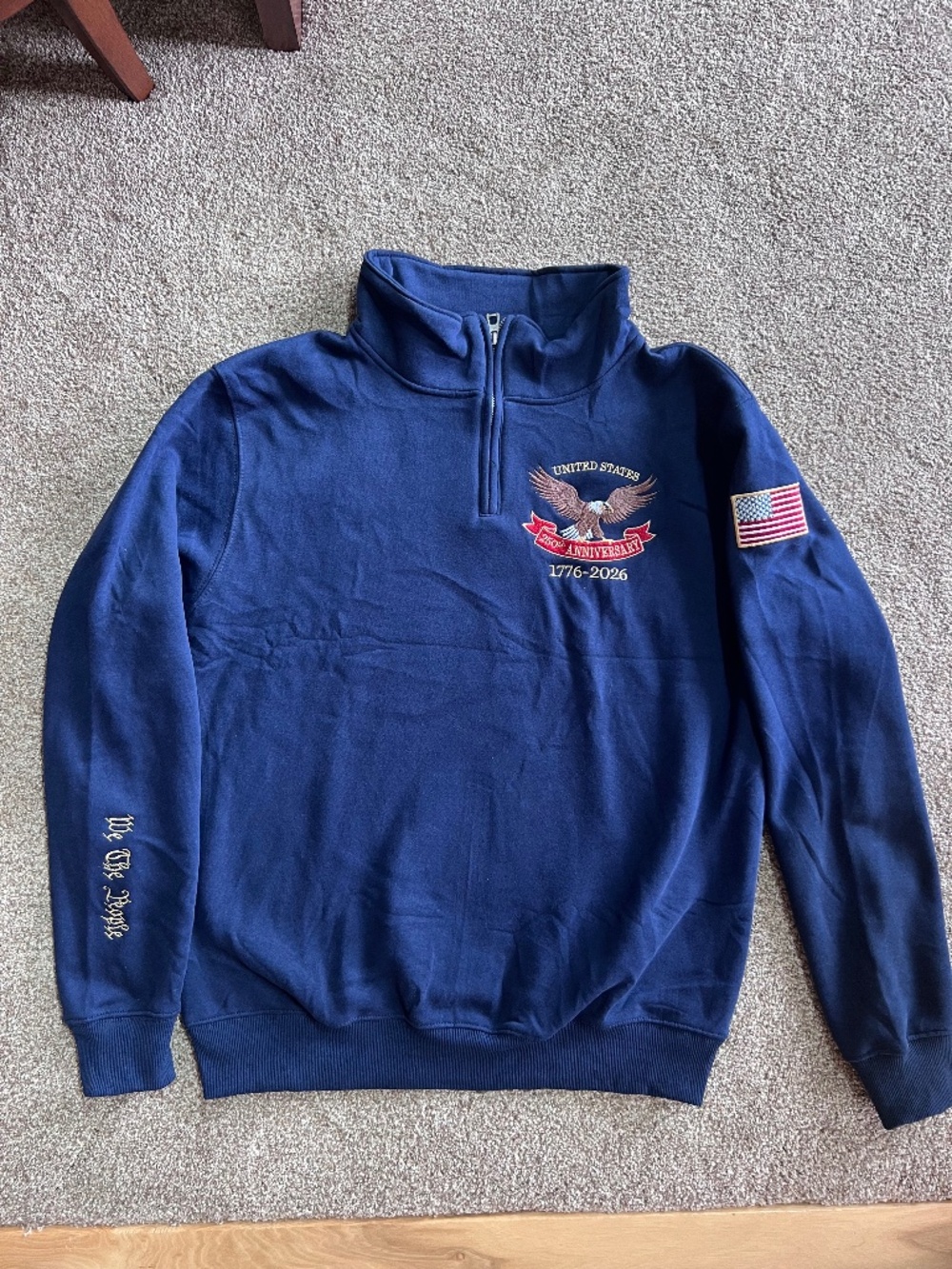 Navy 1/4 Zip Sweatshirt - 250th Anniversary